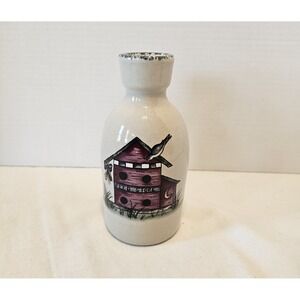 Vintage 2000 Home And Garden Party Bud Vase Birdhouse Design Stoneware Pottery